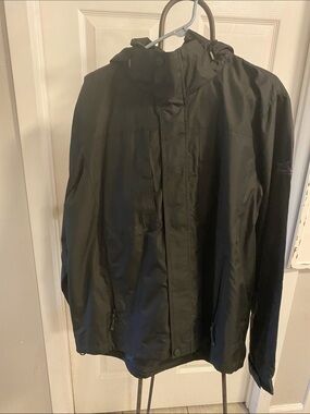 Zeroxposur Men's Black Hooded Shell Jacket Size L